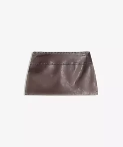 دامن مینی چرم مصنوعی برند Bershka - 961740675