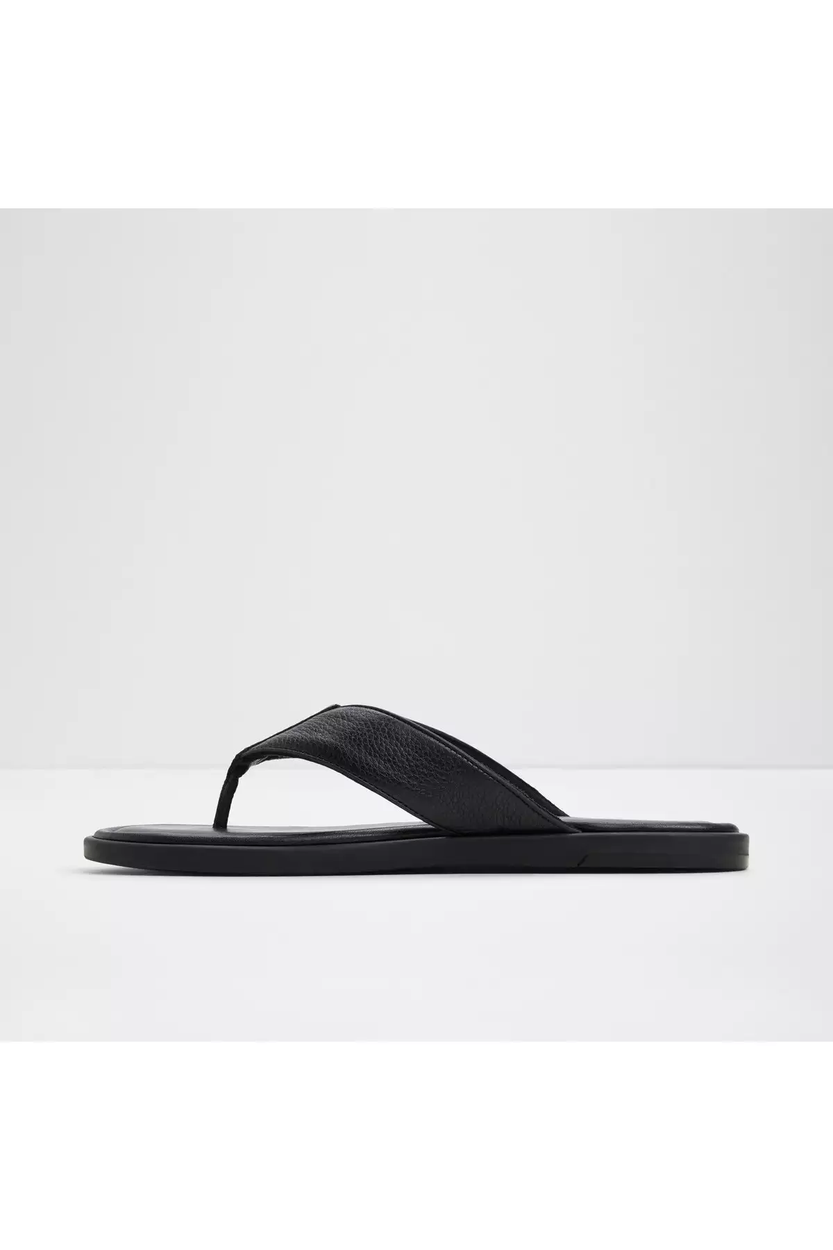 TAZZO - دمپایی مردانه از چرم طبیعی مشکی ساده برند Aldo - 922141974