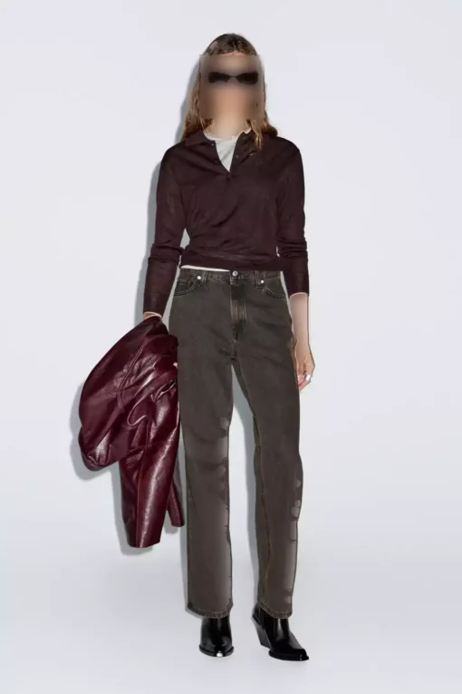 پلیور یقه‌دار بافتنی ۱۰۰% پشم برند Massimo Dutti - 984280804