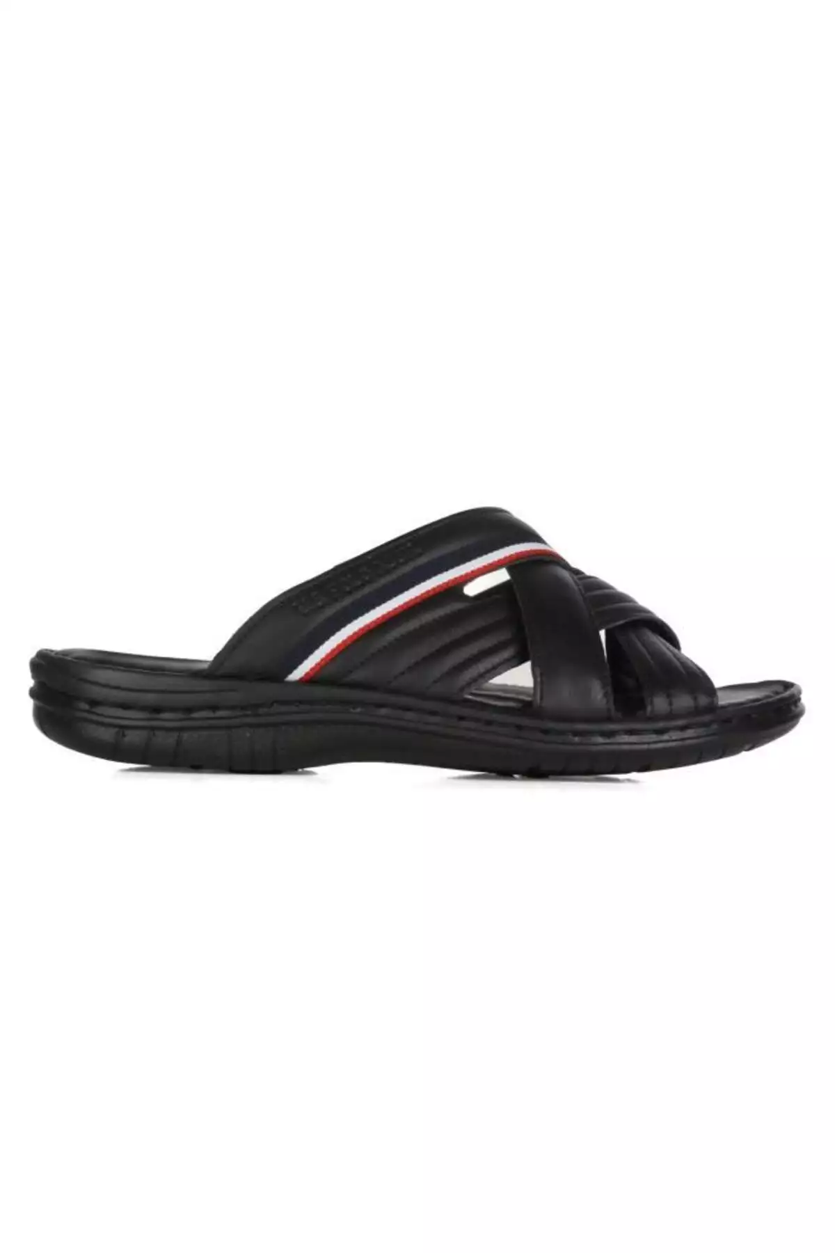 ترلیک مردانه مشکی دلما با زیره آناتومیک از چرم طبیعی برند U.S. Polo Assn. - 865541587