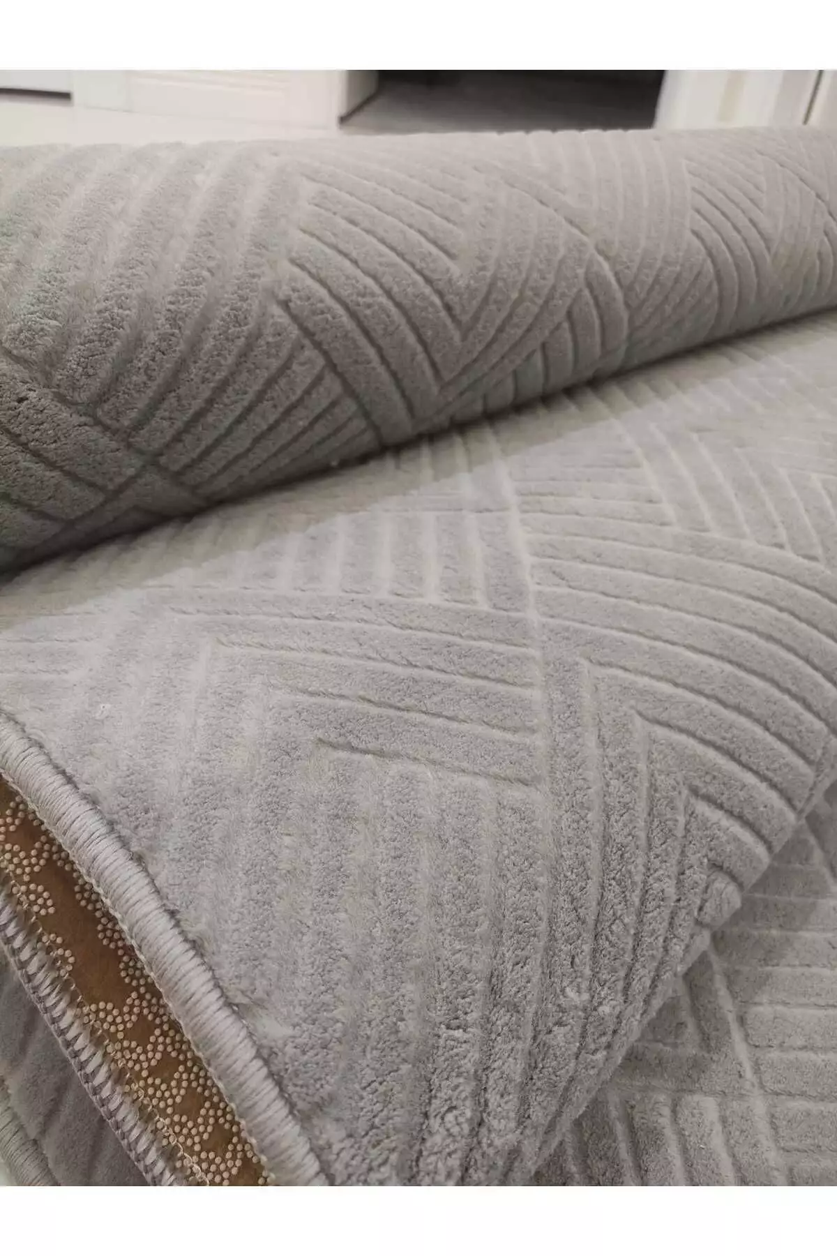 رولیف آدِن - فرش راهرو و سالن با پایه نرم، مناسب برای اتاق، سالن، کریدور و آشپزخانه - خاکستری برند Merinos - 797861083