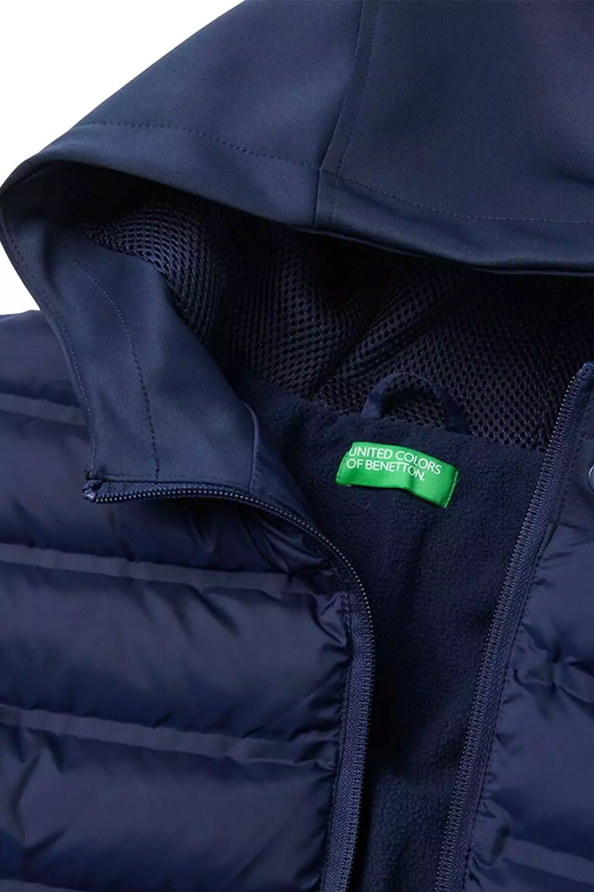 پالتو پفی با لوگوی آبی برای پسر بچهها برند United Colors of Benetton - 763115591