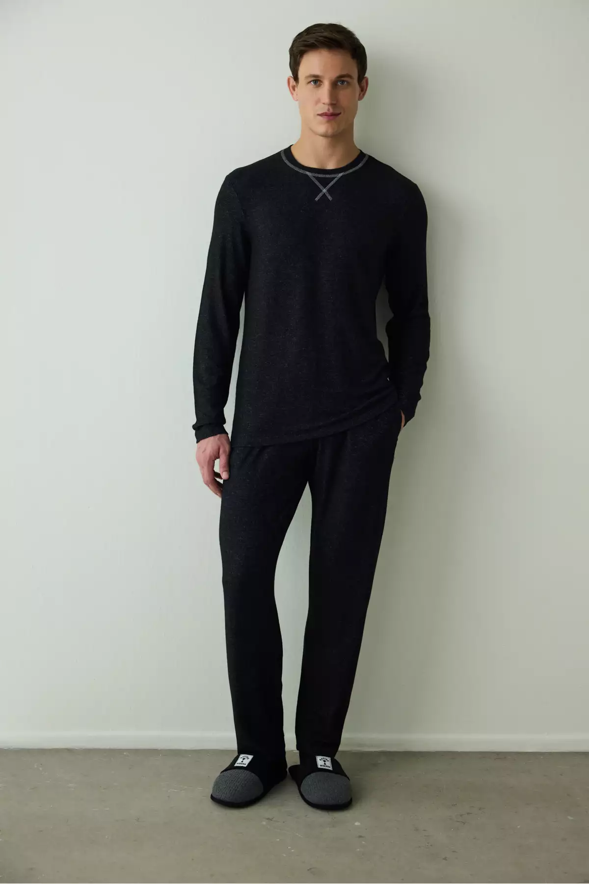 ست پیژامه مردانه مشکی پایه برند Penti - 992097511