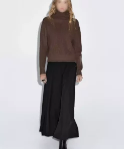 دامن A شکل بلند با جزئیات دکمهای برند Massimo Dutti - 984744503