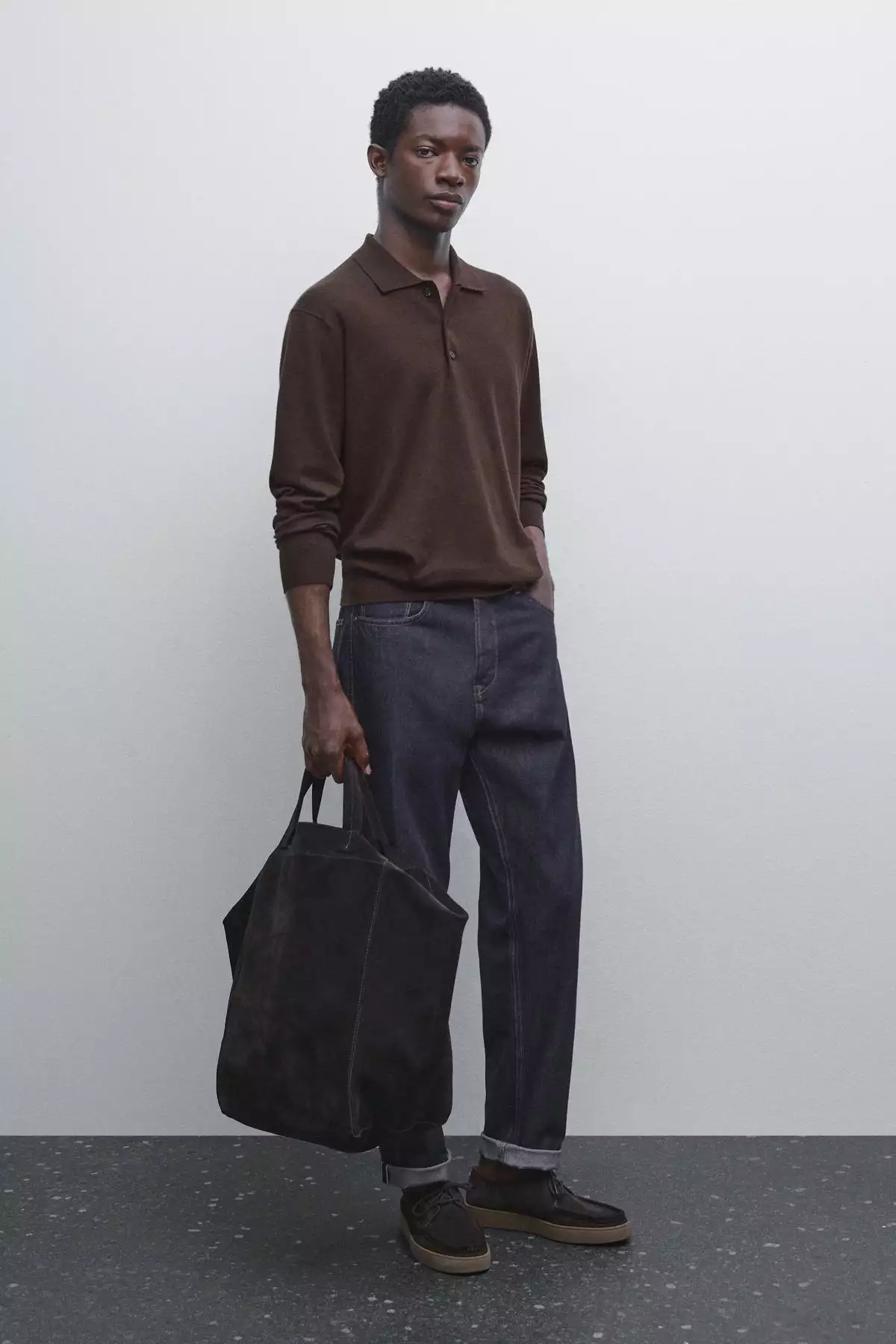 پولوشرت پشمی با ترکیب پنبه برند Massimo Dutti - 969523308