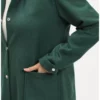 کاپشن کاشفی با کلاه 1691-01 به رنگ سبز زمردی برند sefamerve - 833441679
