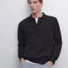 پلیور یقه دار با ترکیب پنبه برند Massimo Dutti - 969523322