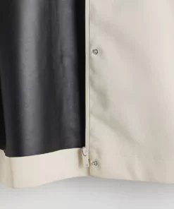 بارانی زنانه کلاهدار با ظاهر چرم Oversize برند LC Waikiki - 987519215