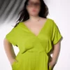 تولام پفی بزرگ سایز ویوی رنگ سبز برند LUOKK - 933180435