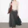 دامن بلند چیندار برند Massimo Dutti - 943630735
