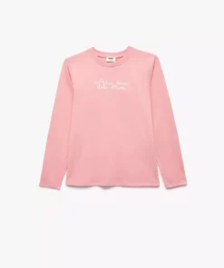 تی شرت با یقه گرد و آستین بلند پنبهای با طرح چاپی برند Koton - 960083159