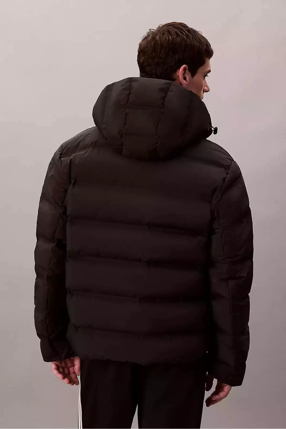 پالتو پُر شده کاپشن دار با فیت معمولی مردانه - مشکی برند Calvin Klein - 988981317