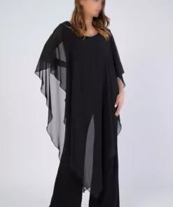 سرهمی مشکی با اکسسوری شيفون برای سایز بزرگ برند Nelly - 283914717