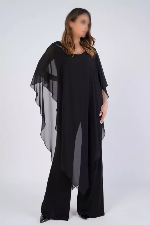 سرهمی مشکی با اکسسوری شيفون برای سایز بزرگ برند Nelly - 283914717