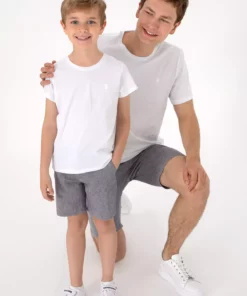 تیشرت ساده یقه گرد سفید بچهگانه مردانه 50306502-VR013 برند U.S. Polo Assn. - 852461457