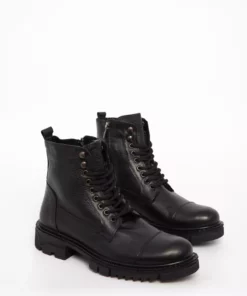 چکمه و بوت مردانه چرم طبیعی سیاه 20960 برند SOHO - 988008849