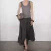 دامن بلند و دکلته چیندار برند Massimo Dutti - 944705649