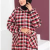 کاپ پشمی با طرح چهارخانه کد 23K8805-02 رنگ بوردو برند sefamerve - 833445754