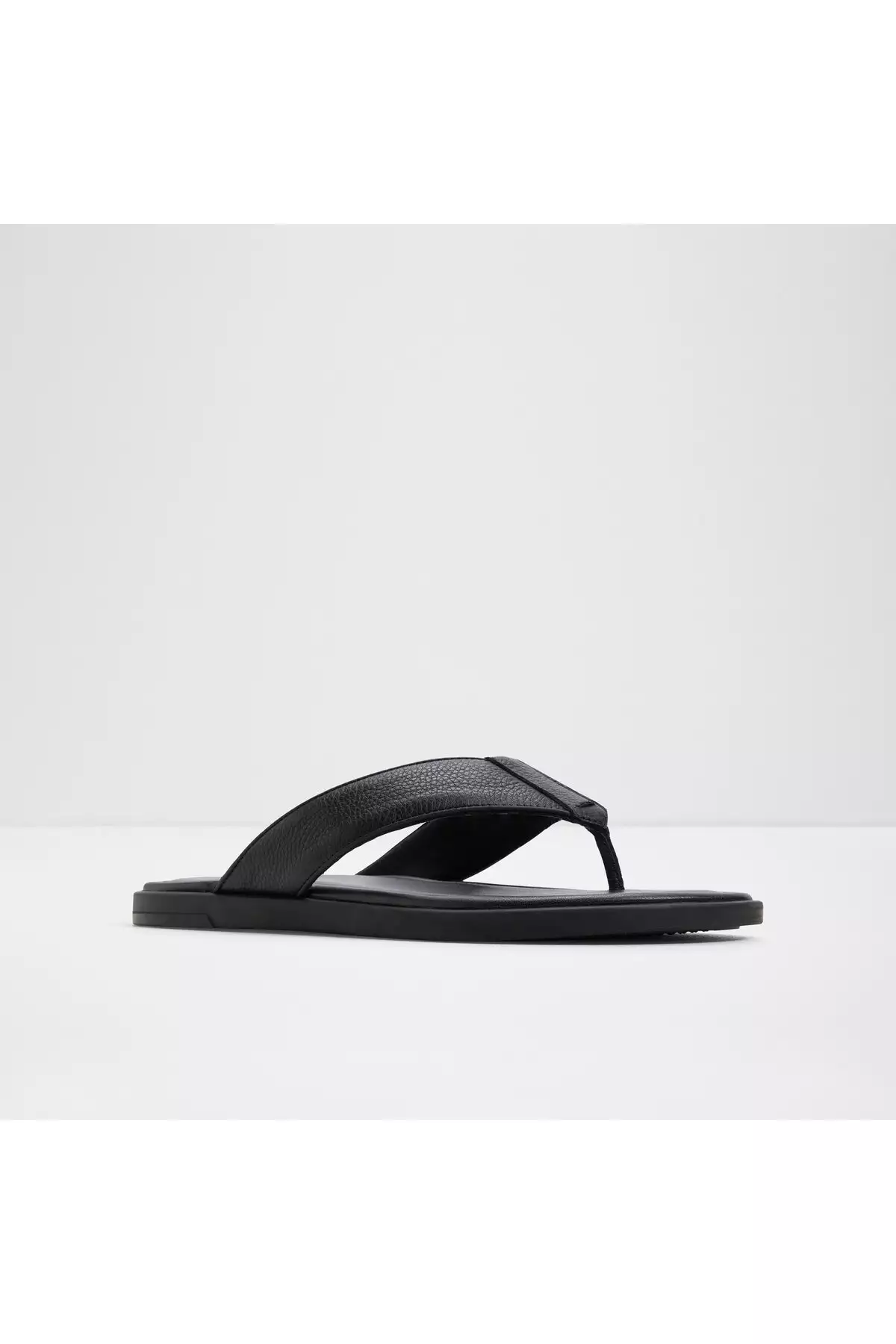 TAZZO - دمپایی مردانه از چرم طبیعی مشکی ساده برند Aldo - 922141974