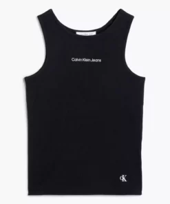 تیشرت بدون آستین سیاه زنانه با لوگوی CKJ برند Calvin Klein - 976003110