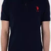 تیشرت مردانه آستین کوتاه یقه پولویی مدل لقیواردی پایه رنگ سرمهای برند U.S. Polo Assn. - 923005807