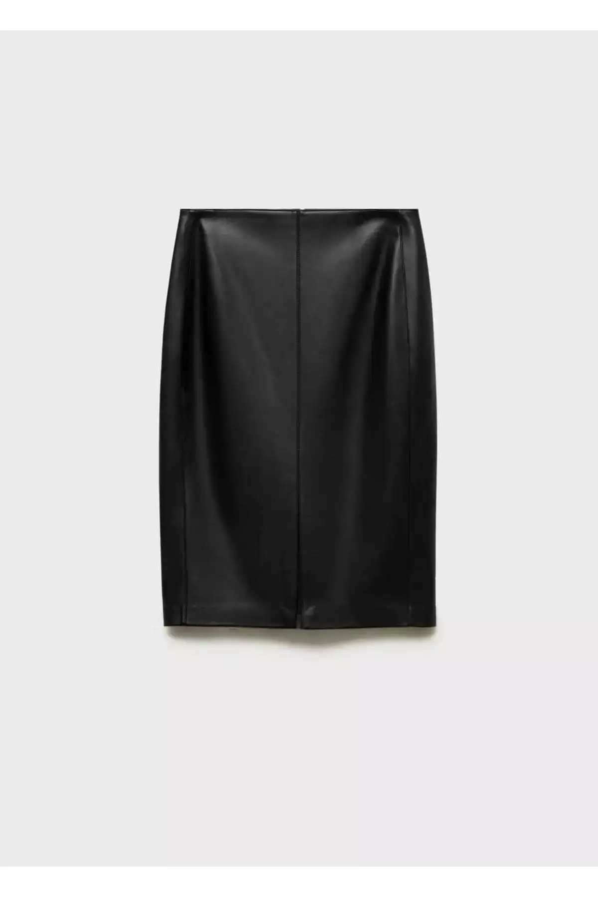 دامن مدادی با ظاهر چرم برند MANGO - 886002506