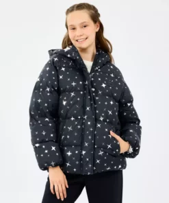 ژاکت پافر بزرگ دخترانه مشکی مدل SK2520052-1602 برند Skechers - 981632011