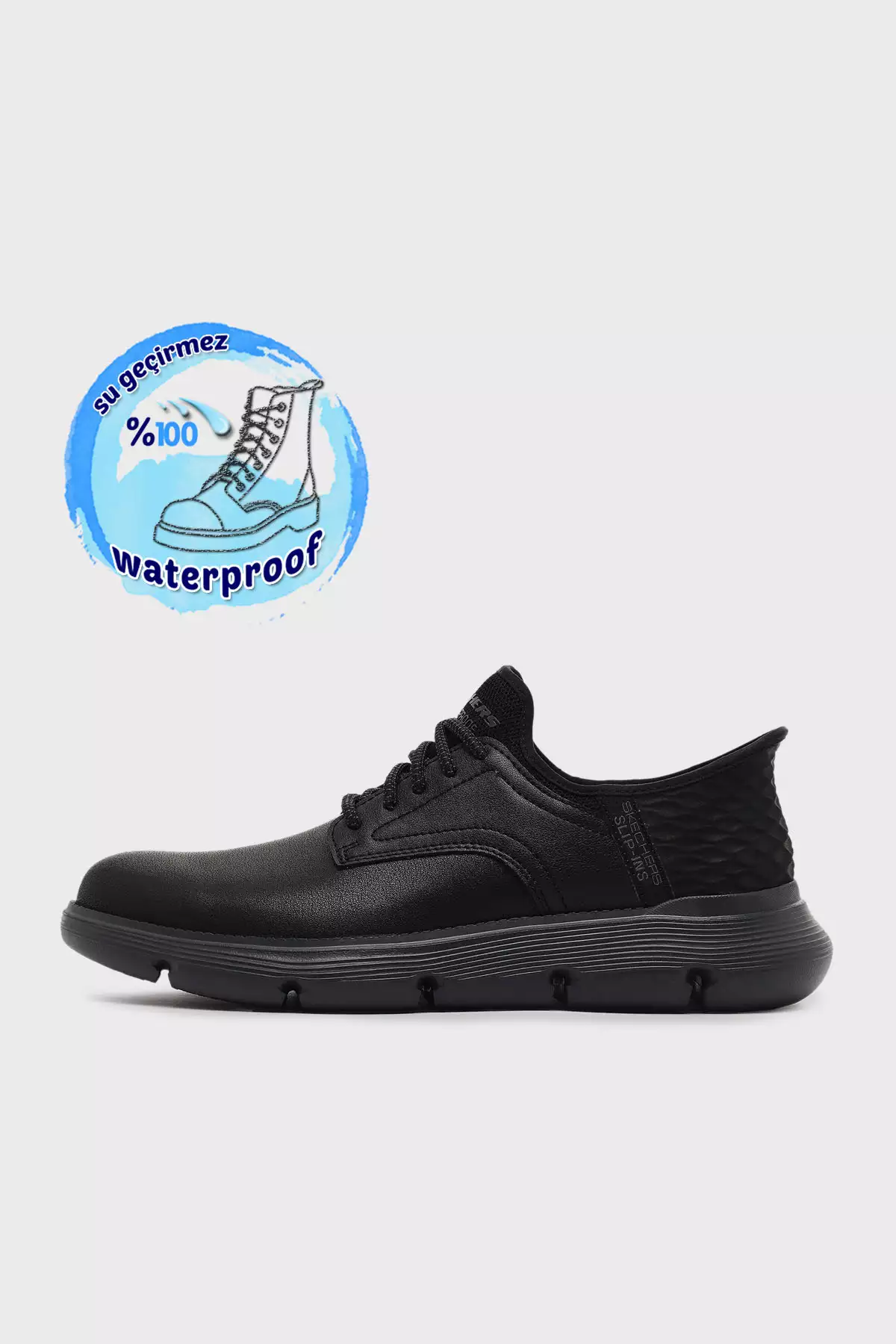 کفش کژوال مردانه مدل گارزا با ترکیب چرم ضد آب 205278 BBK برند Skechers - 1036242940