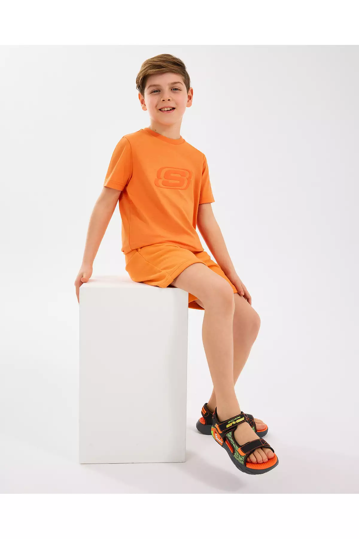 تیشرت پسرانه بزرگ B Essentials رنگ نارنجی مدل SK232080-701 برند Skechers - 936513303