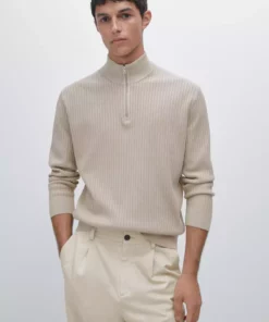 ژاکت با یقه دیپ طراحی شده از جنس بافتنی برند Massimo Dutti - 978135279