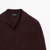 پولوشرت یقه دار بافته شده برند Massimo Dutti - 966123412