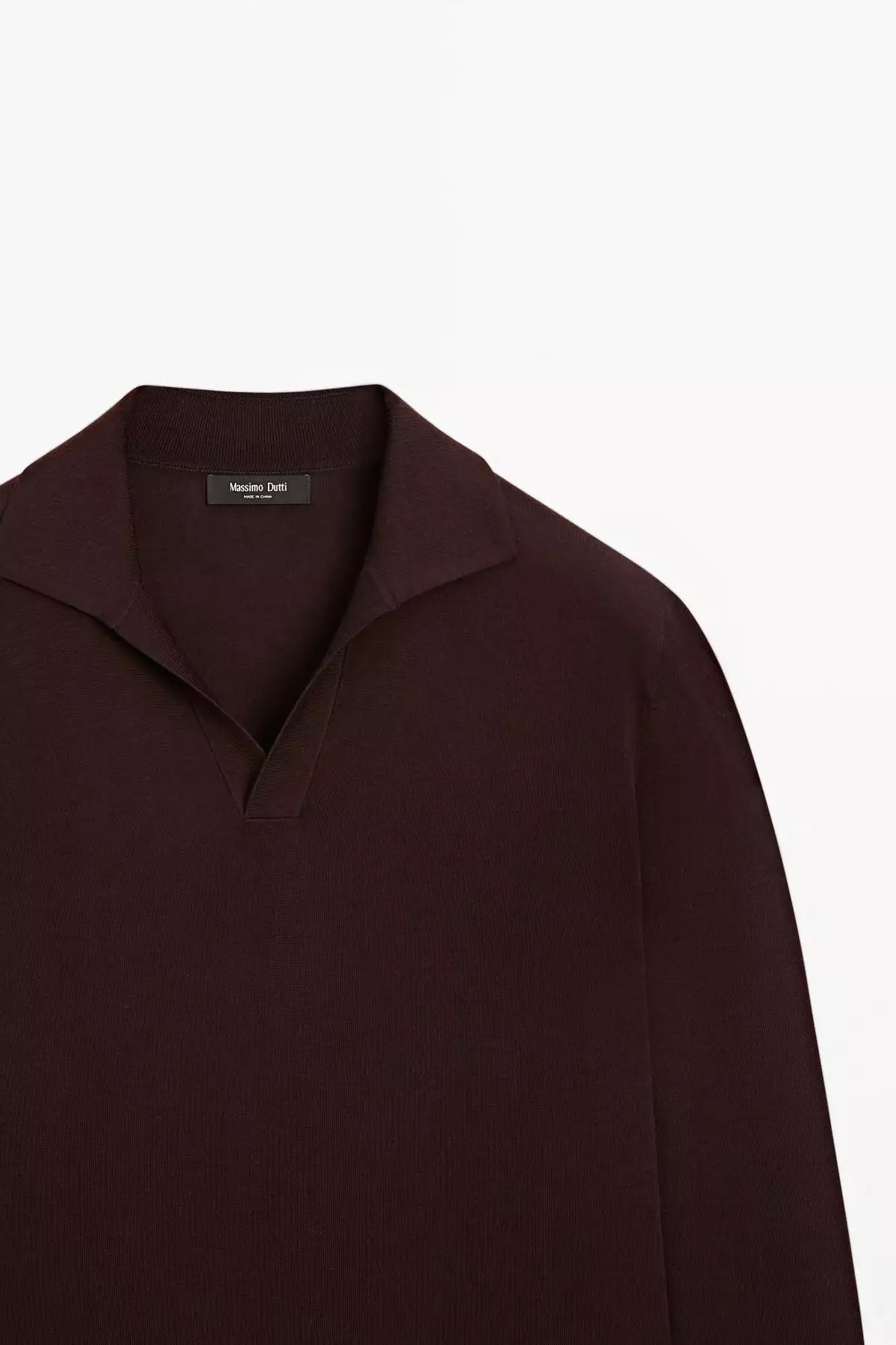 پولوشرت یقه دار بافته شده برند Massimo Dutti - 966123412