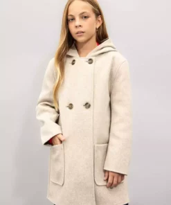 پالتو کلاهدار پشمی مخصوص دختر بچه مدل C8554A824AU برند Defacto - 860173453