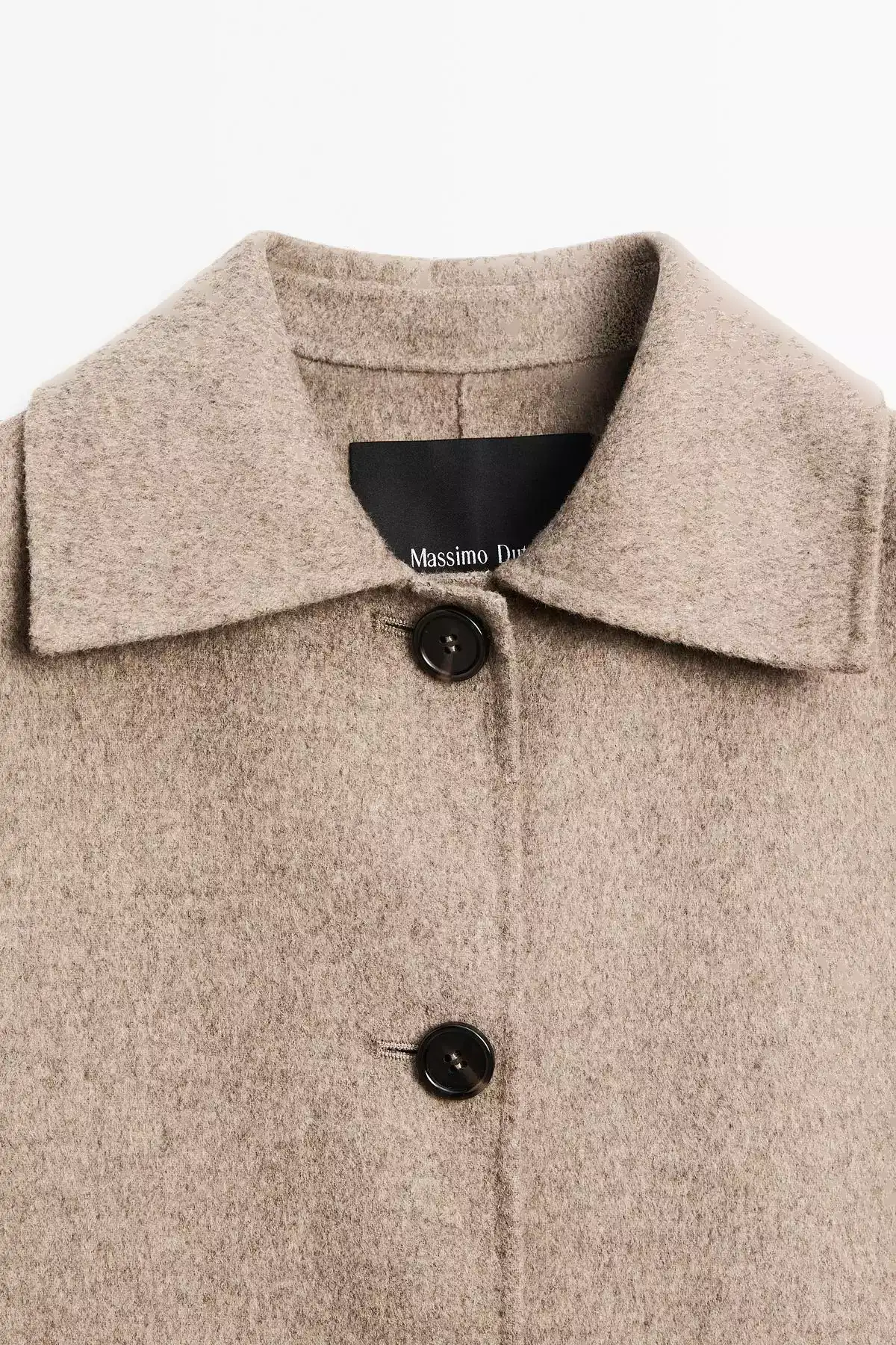 کوتاه پالتوی پشمی دکمهدار برند Massimo Dutti - 944522213