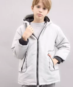 پاره کاپشن پسرانه ضد آب با هودی و آستری پلار و جیب دار D1132A824WN برند Defacto - 871120513