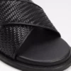 طاریق - دمپایی چرم مصنوعی مشکی مردانه برند Aldo - 941161275