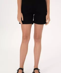 شلوارک بافت مشکی زنانه 50309125-VR046 برند U.S. Polo Assn. - 932900403