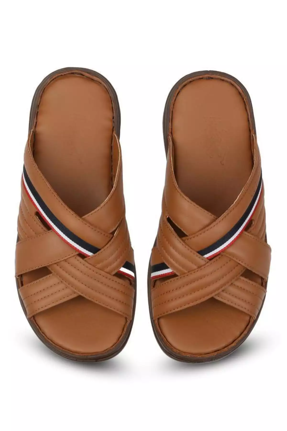 دمپایی مردانه راحت با زیره روزمره از چرم طبیعی مدل DELMAR رنگ قهوهای برند U.S. Polo Assn. - 891440952
