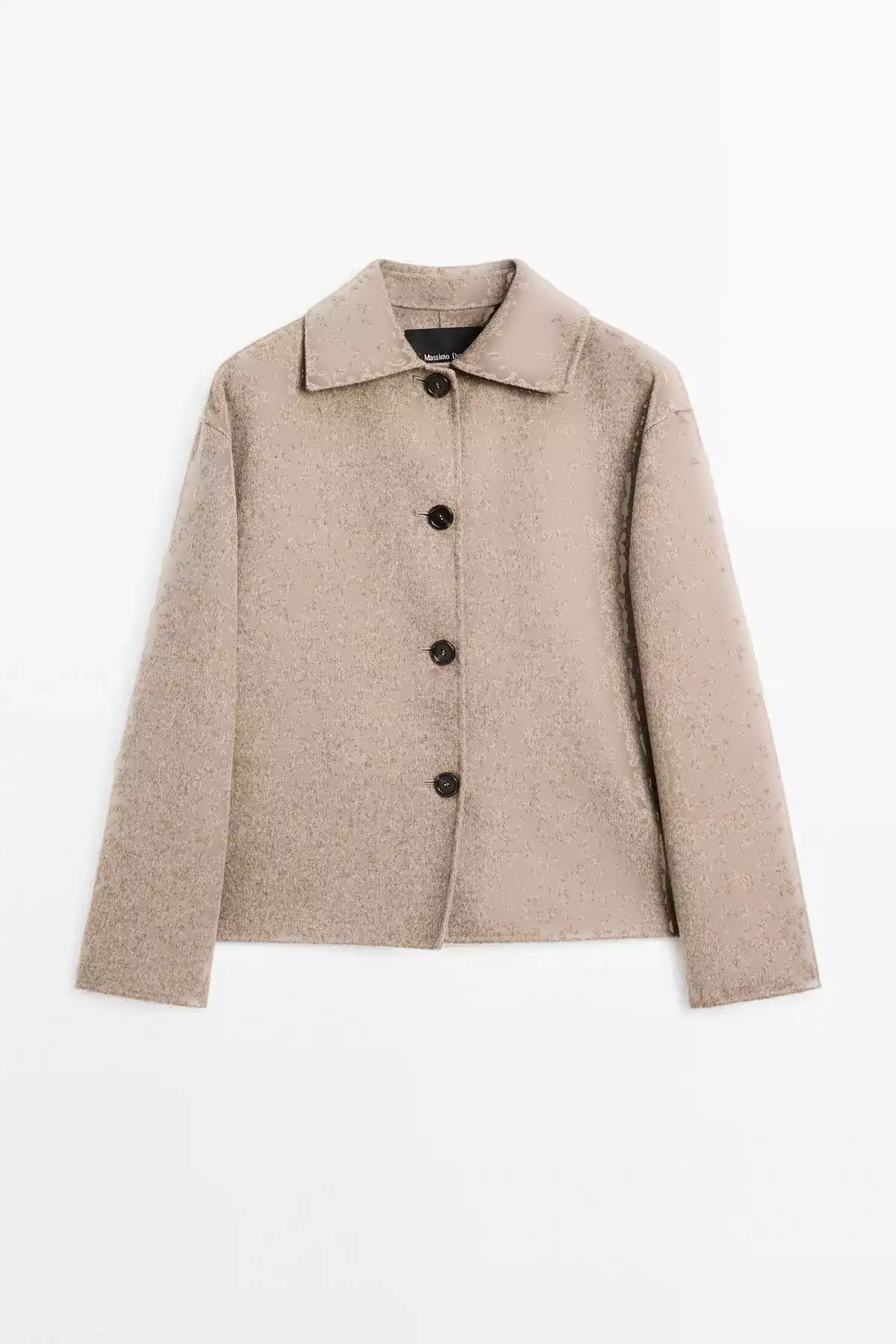 کوتاه پالتوی پشمی دکمهدار برند Massimo Dutti - 944522213