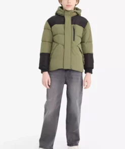 کاپشن پسرانه ضد آب با کلاه و زیپدار مدل E8648A825WN برند Defacto - 985596919