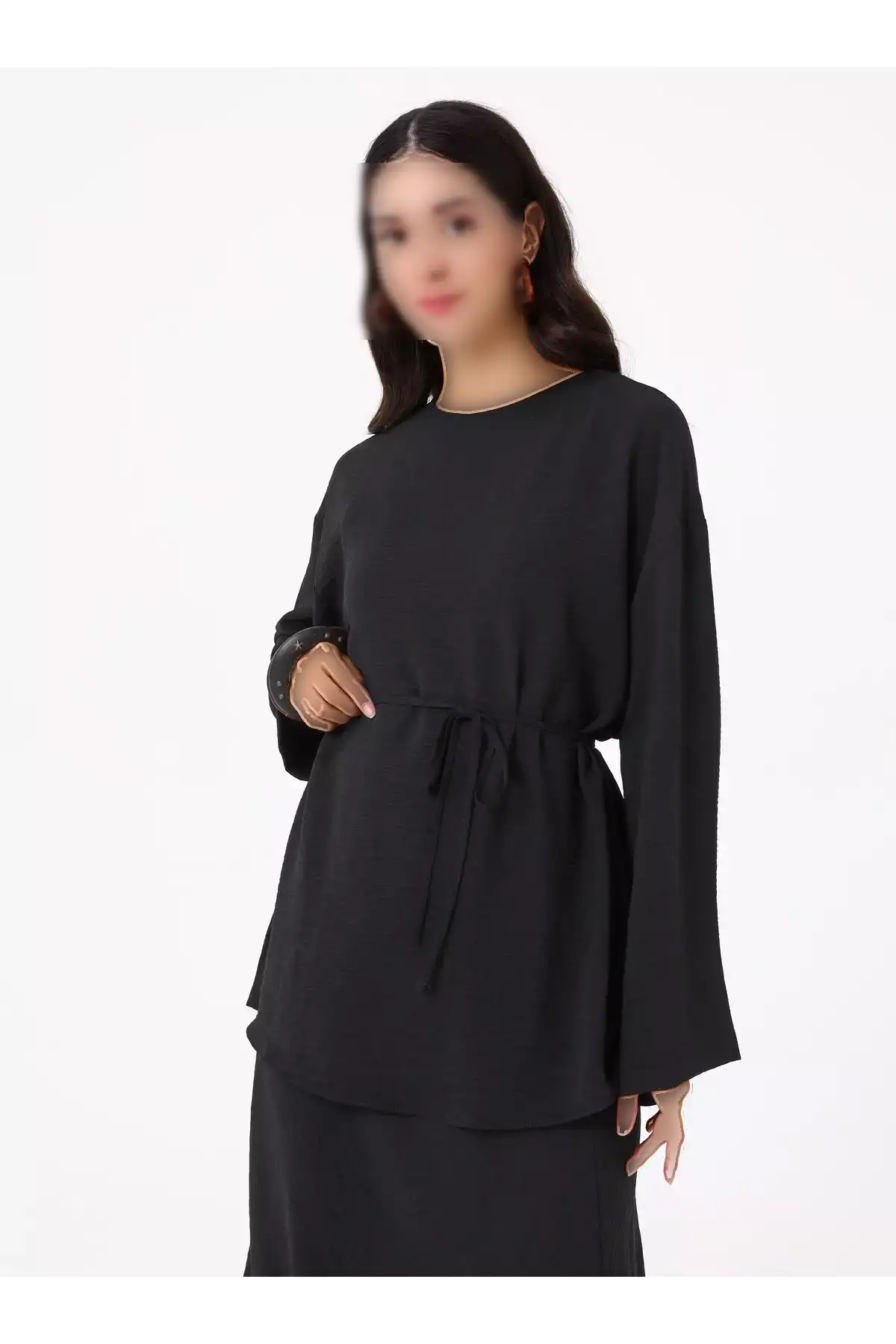 تیشرت و دامن ست با جزئیات بند دار - سیاه برند Refka - 980958693