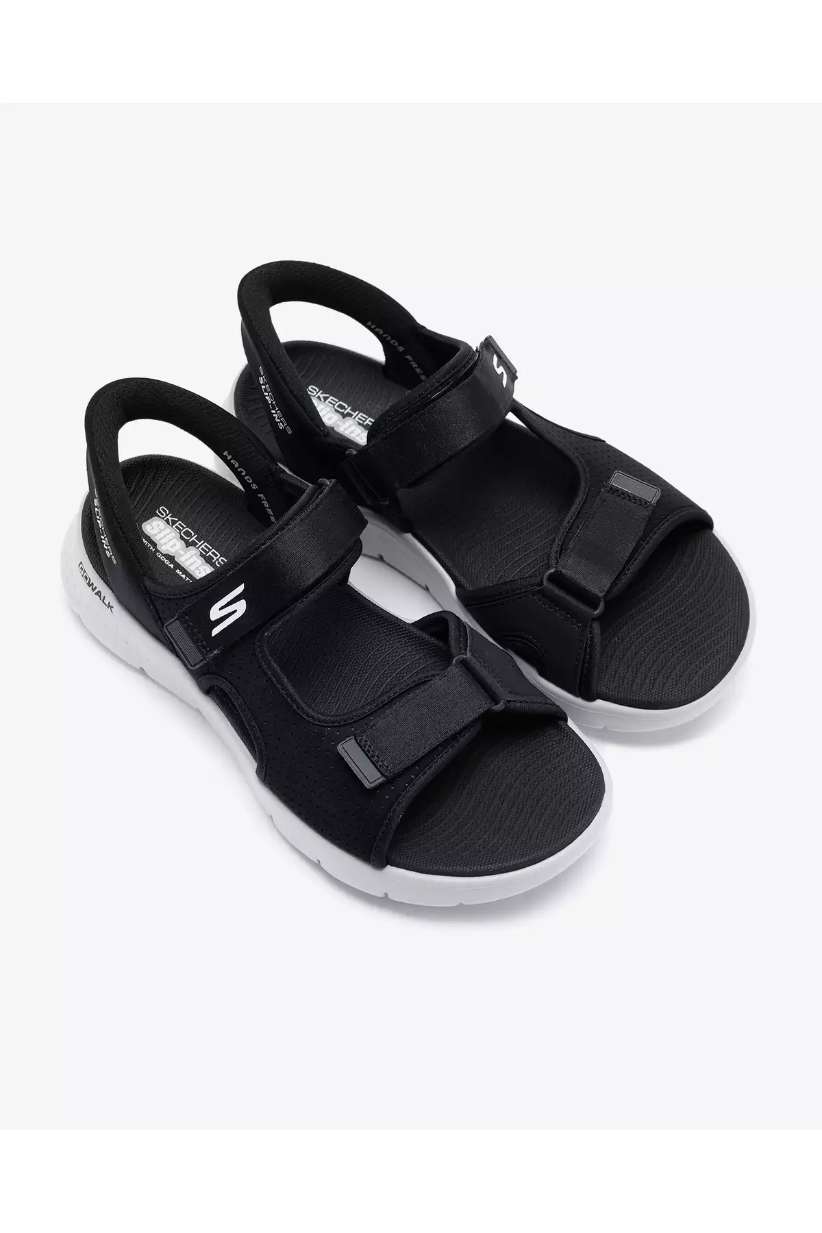 صندل راحتی گو واک فلکس - ورودی آسان مردانه رنگ مشکی 229210 BKGY برند Skechers - 889028111
