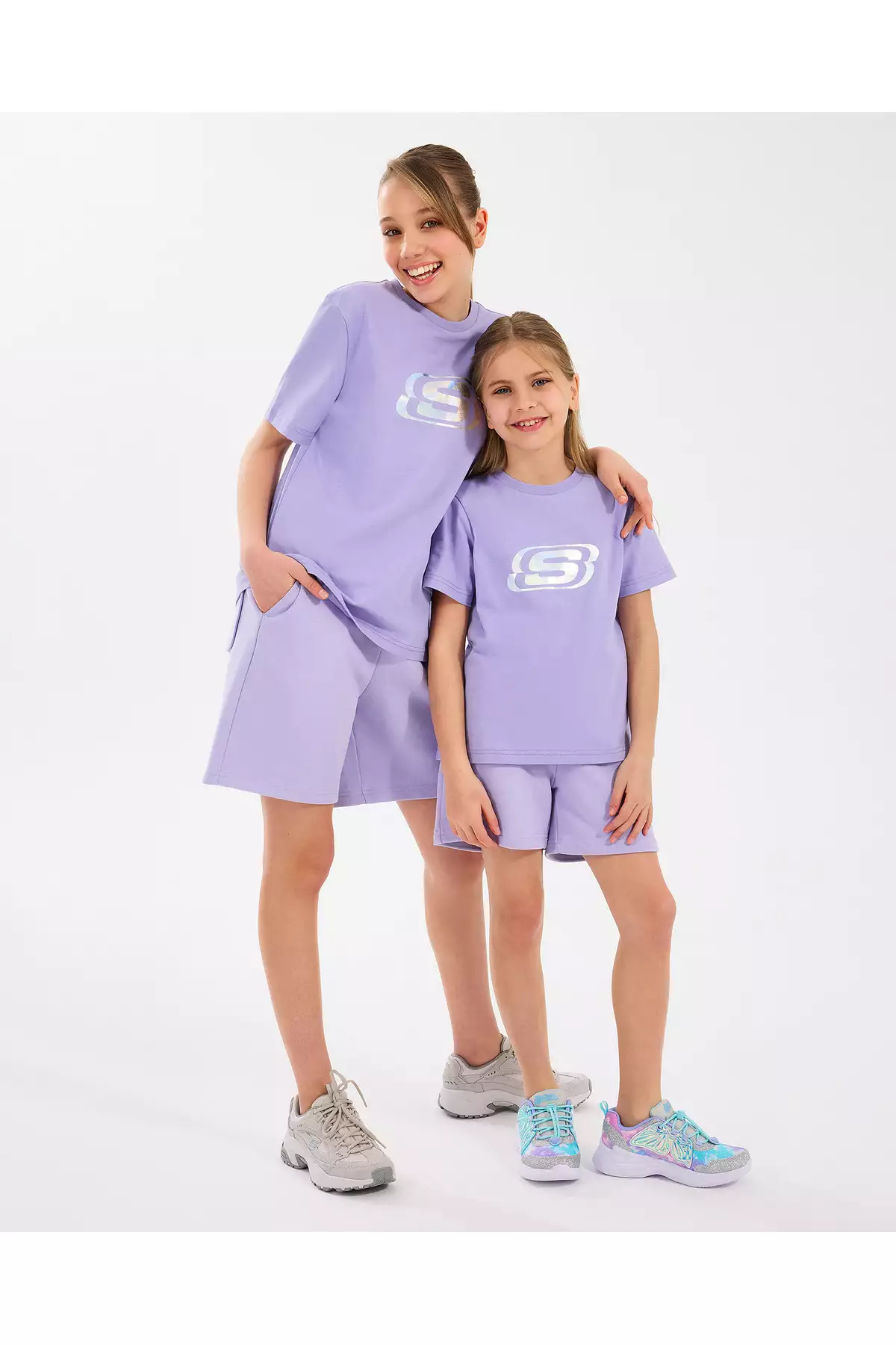 تیشرت اساسی بزرگ دخترانه بنفش مدل SK232139-505 برند Skechers - 929652527