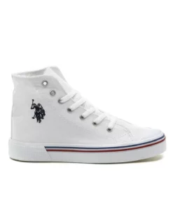 کفش اسپرت روزمره سفید کتان کیان هید بایس برند U.S. Polo Assn. - 315926962