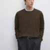 ژاکت بافت یخنی ۱۰۰٪ پشم مروسی برند Massimo Dutti - 975180291