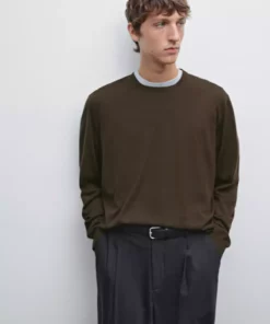 ژاکت بافت یخنی ۱۰۰٪ پشم مروسی برند Massimo Dutti - 975180291