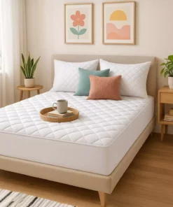 آلست فنر دار با روکش‌ پنبه‌ای برای تشک، مناسب برای تخت یک نفره و دو نفره با ابعاد 100x200، 160x200، 180x200 برند Owra - 972989205