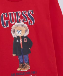 تیشرت قرمز مخصوص پسران BG Store برند Guess - 979516079