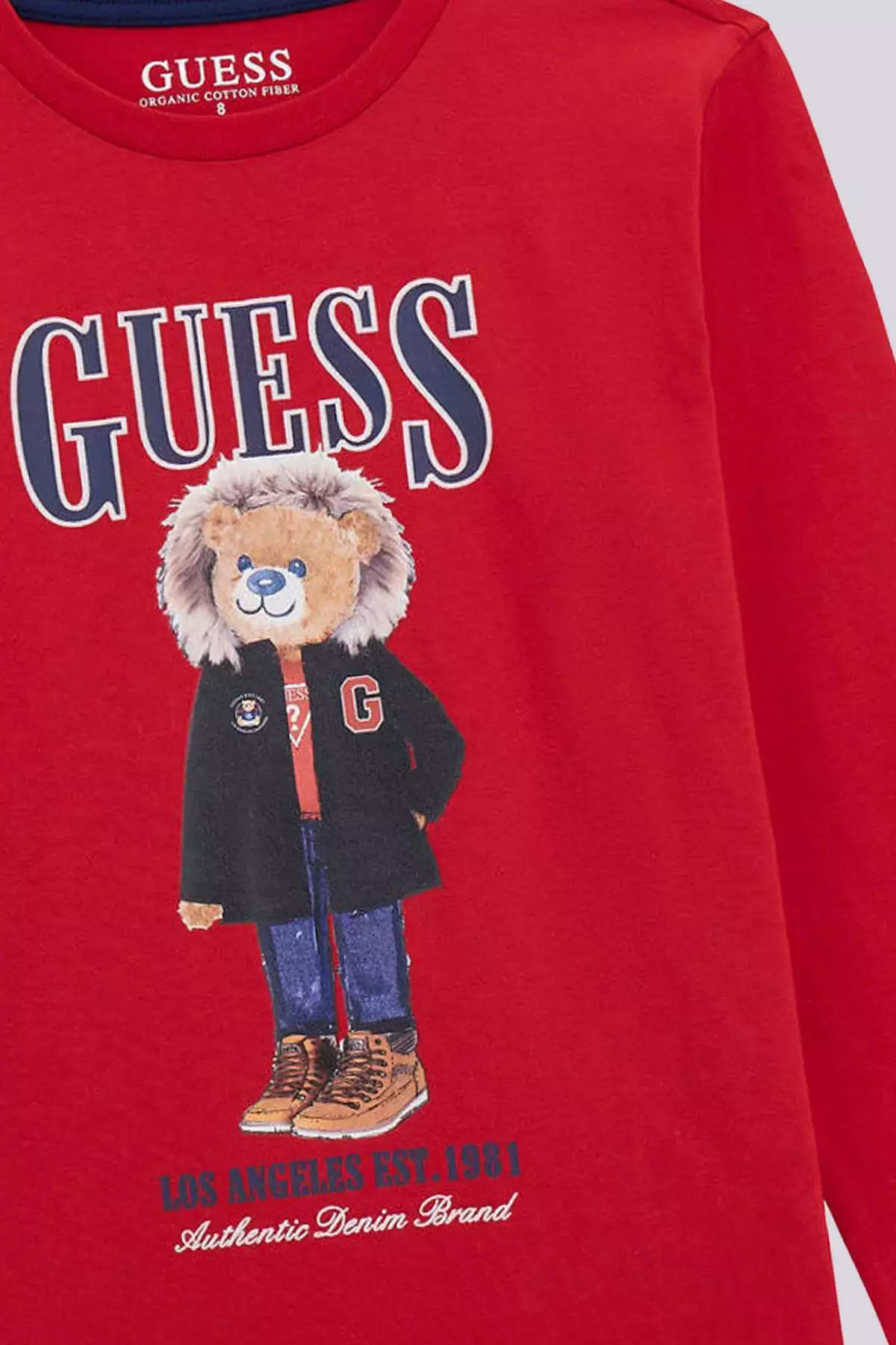 تیشرت قرمز مخصوص پسران BG Store برند Guess - 979516079