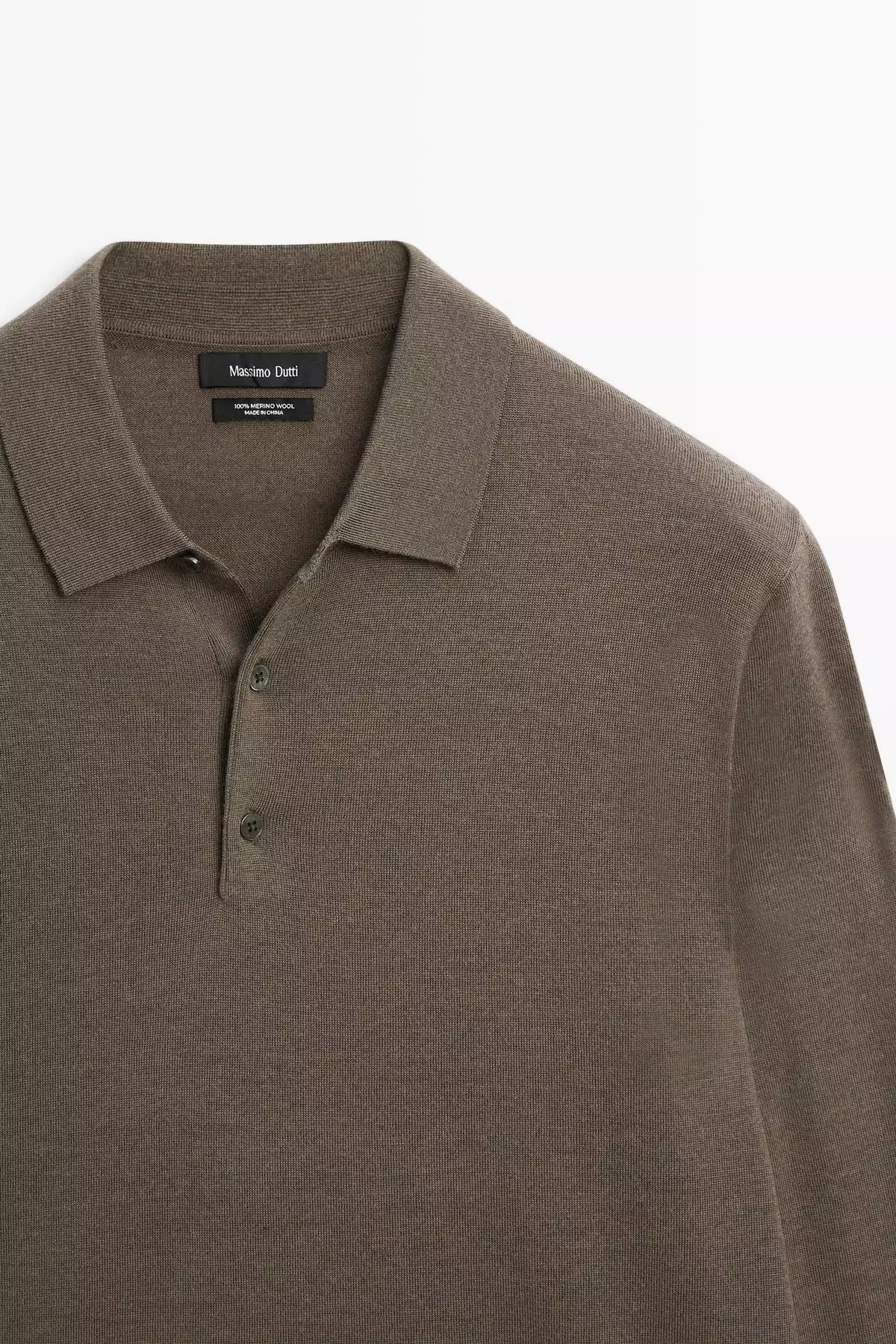 پولوشرت گردنباز بافت پشمی صد در صد مییرنوس برند Massimo Dutti - 975139972